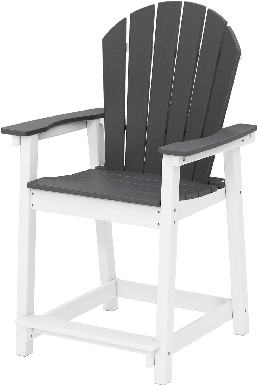 OTSUN Tall Modern Adirondack Chair, All Weather HDPE Bar Height Adirondack Stool
