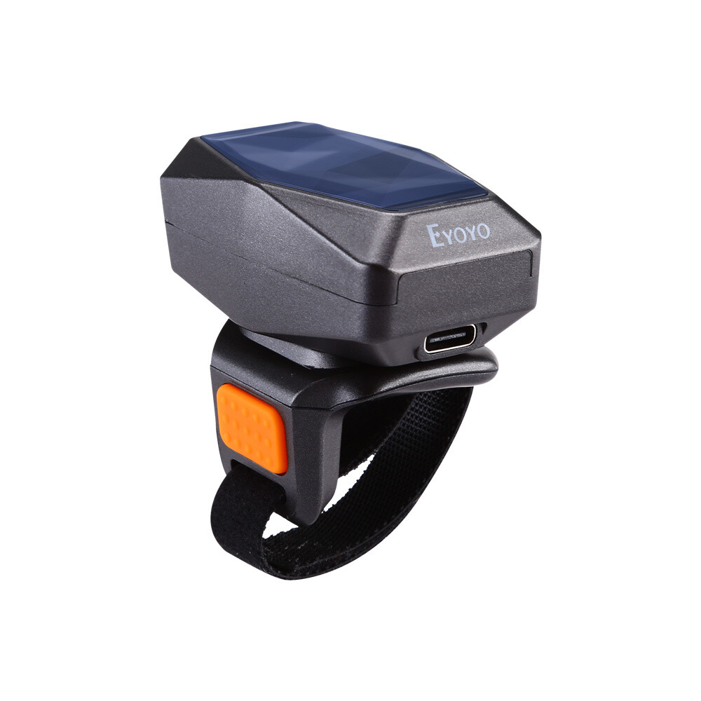 Eyoyo Mini Finger Barcode Scanner Wireless 2D Wearable Ring Scanner for PC Phone