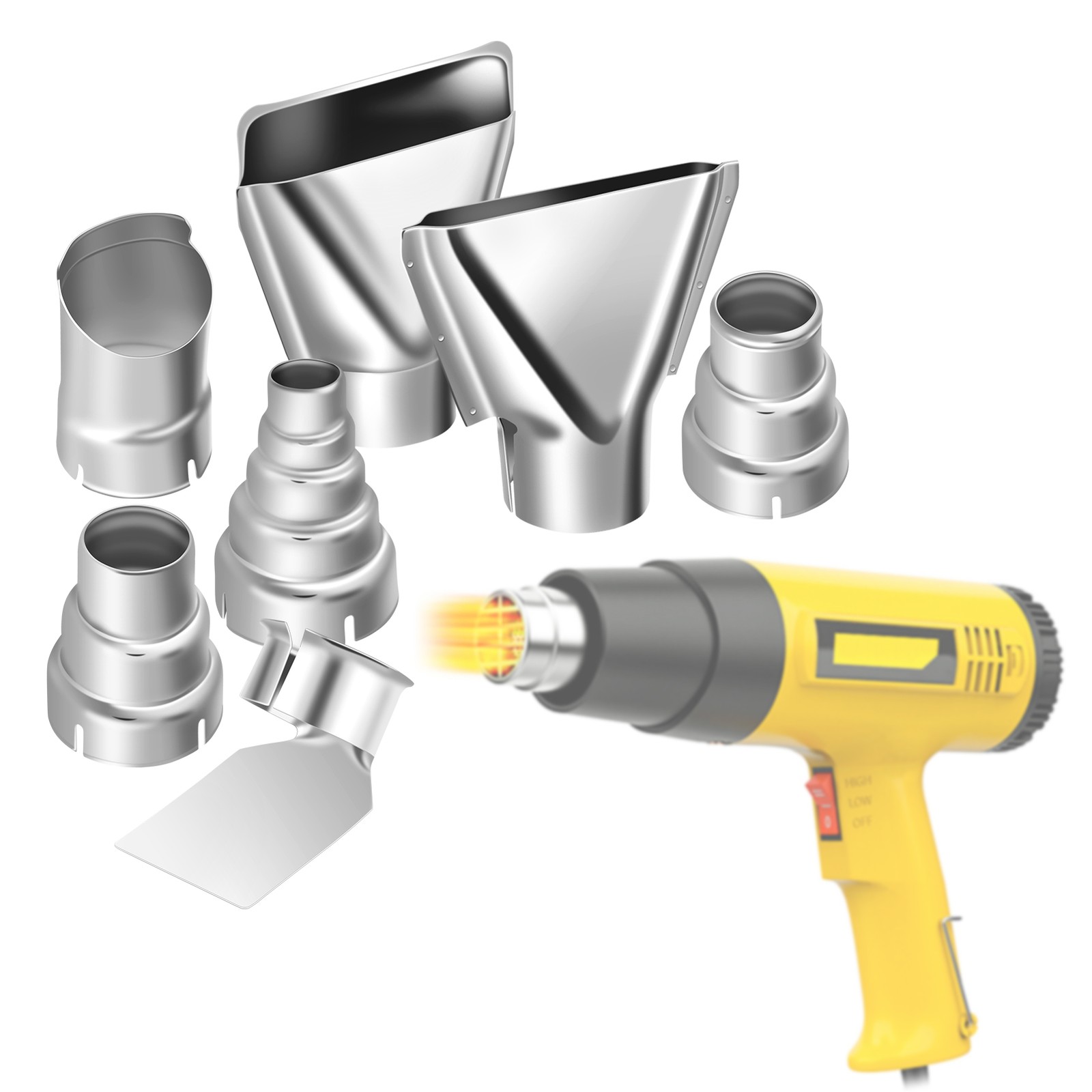 Replacement Heat Nozzles Kit Stainless Steel Accessory For Soldering Station
