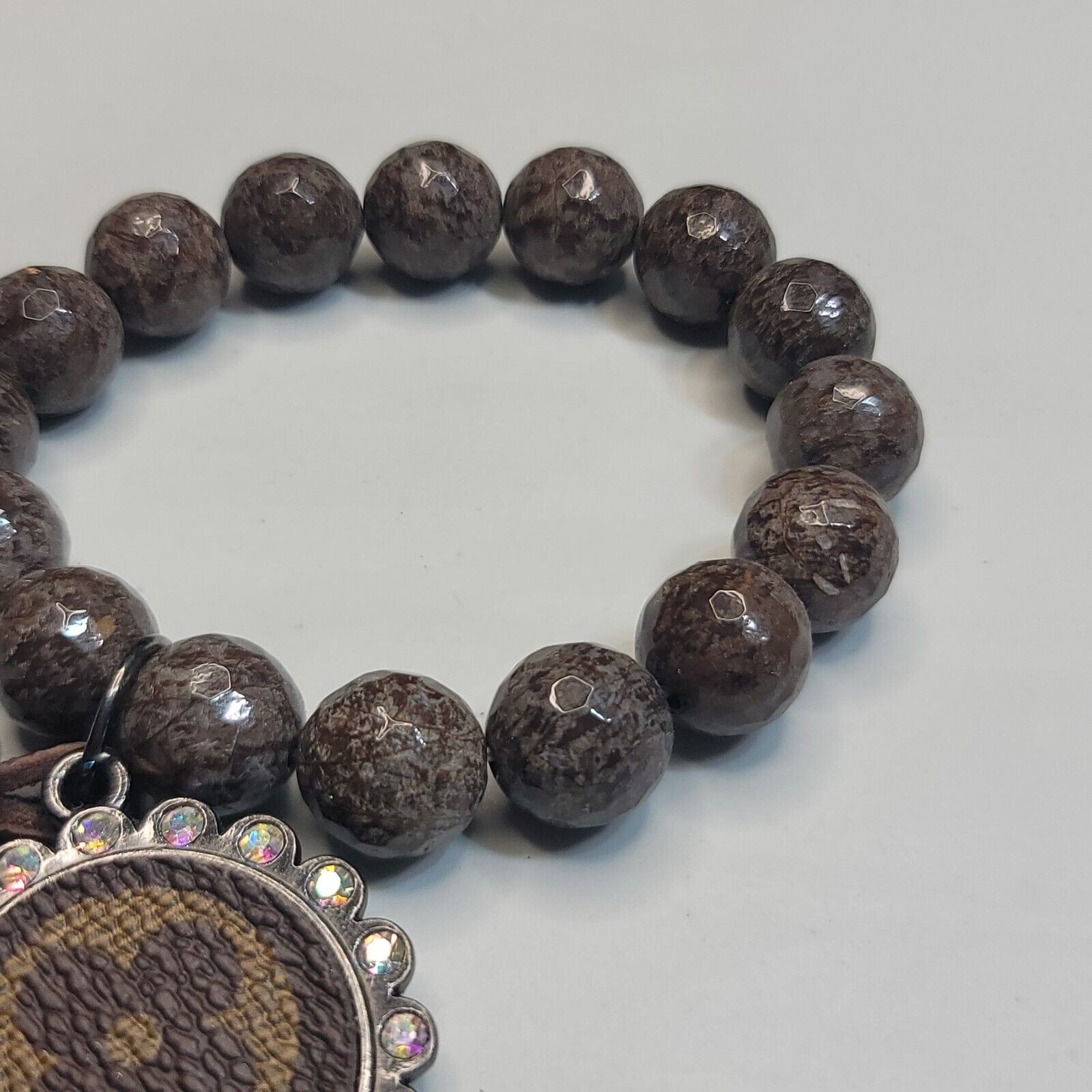 Chocolate Jasper Beaded Stretch Bracelet