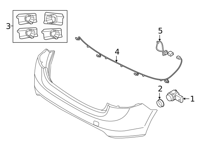 Genuine Volvo Parking Aid Sensor Bracket 30795033