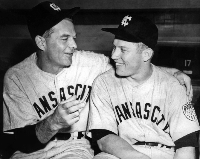 Kansas City Blues MICKEY MANTLE and GEORGE SELKIRK Glossy 8x10 Photo Poster