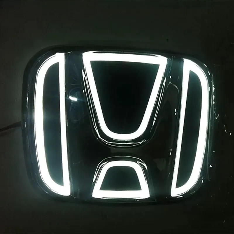Honda White LED Emblem 98x80mm NEW