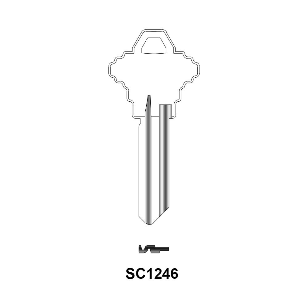 SC1246 Key Blank 6-PIN Brass