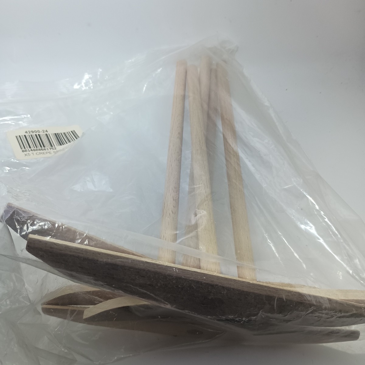 Wooden Crepe Spreader 2 Pieces 6.1" x 4.7" T-Shaped Tool for Pancake Making