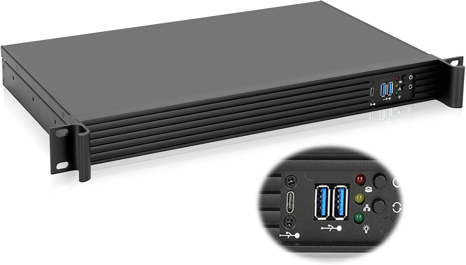 1U Compact Server/Desktop Mini-Itx Chassis - 9.84" Depth,Supports Mini-Itx Mothe