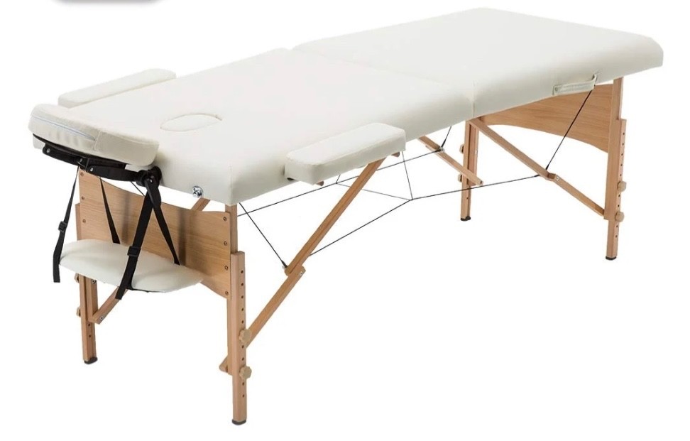 BestMassage Massage Table Adjustable 73 in, Cream, Open Box/Excellent Condition