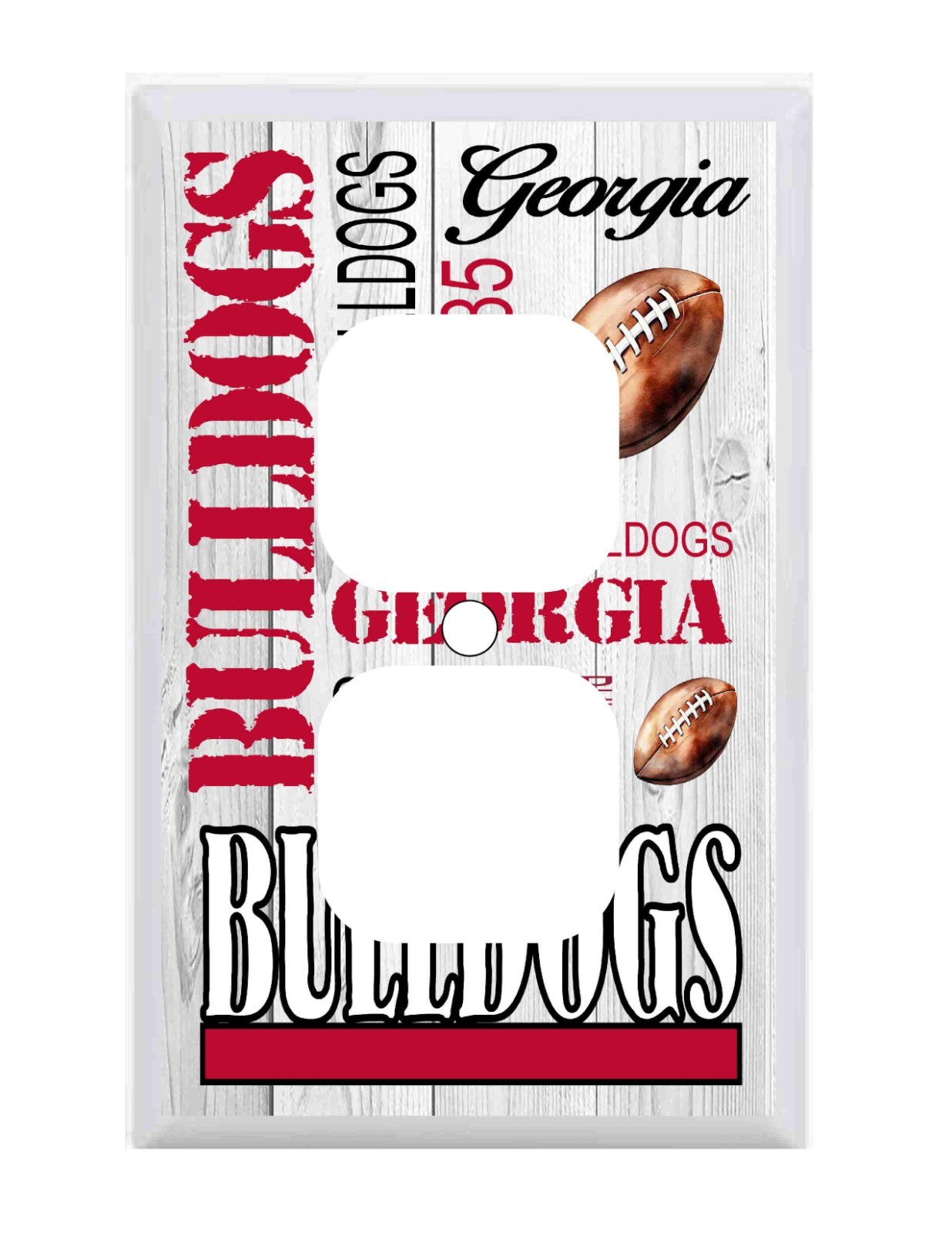 Georgia Bulldogs NCAA Subway Art Standard Wall Outlet Cover NFL football mens