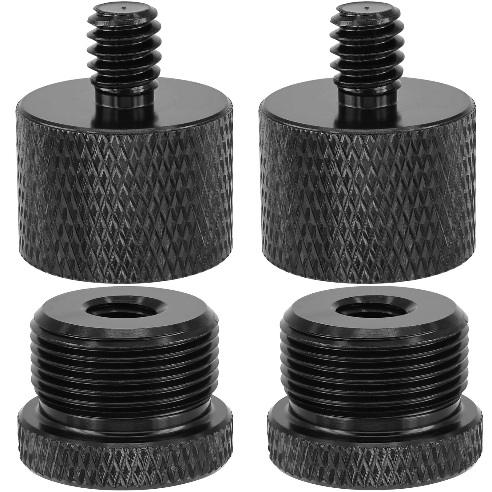 Microphone Stand Screw Adapter 4 Pack 1/4" to 5/8" Thread Converter Set