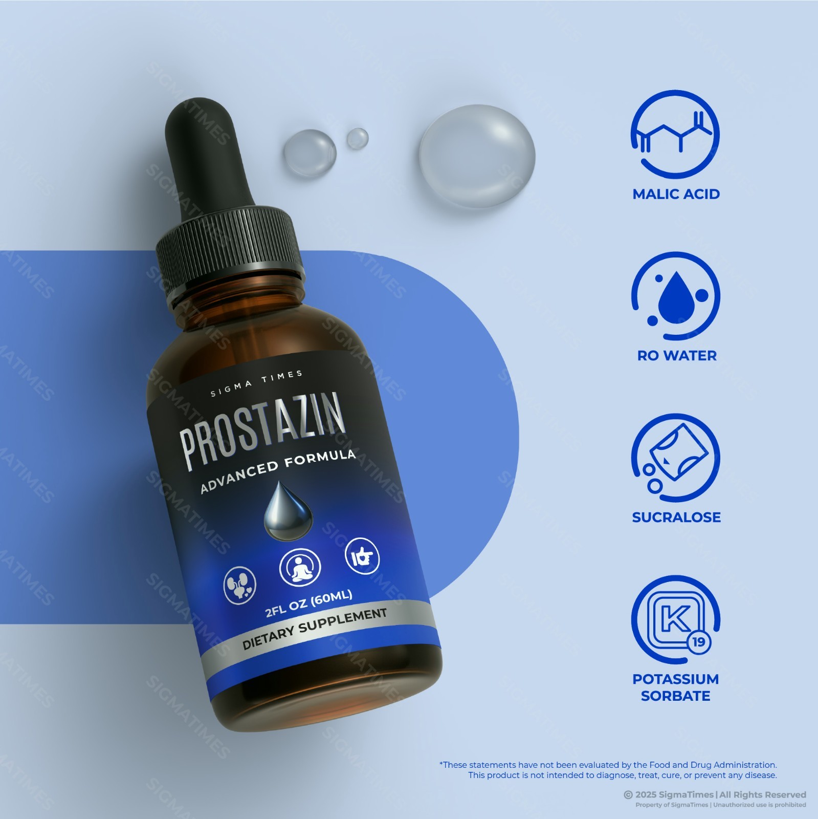 Prostazin Drops, Premium Prostate & Urinary Support Supplement for Men - 2 Pack