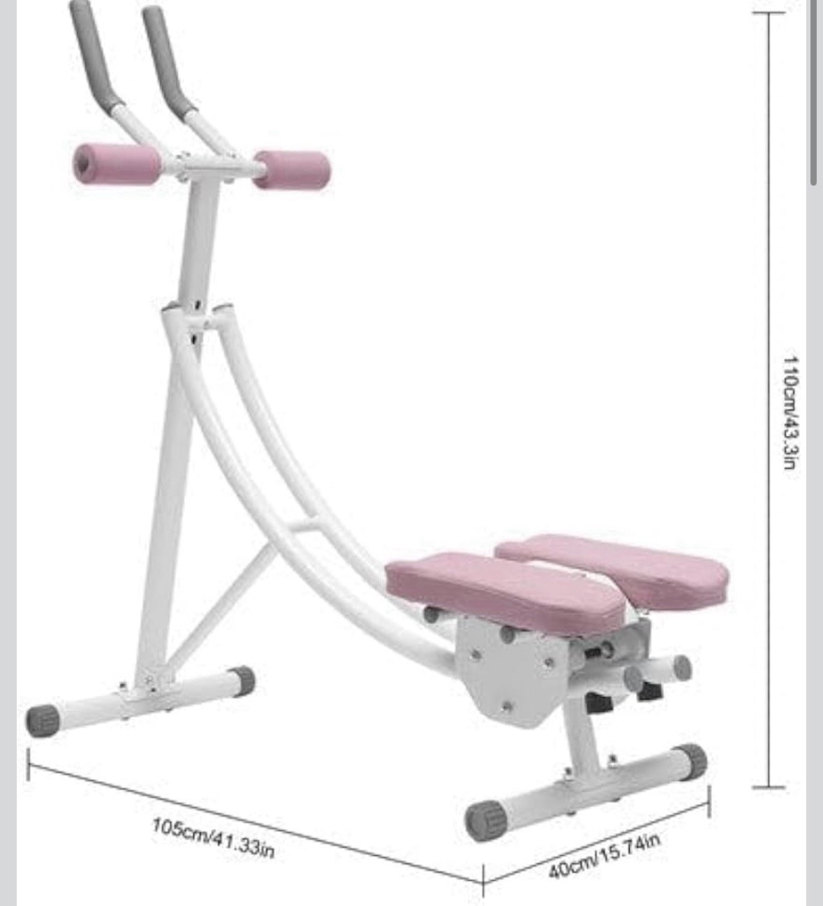 Foldable AB Machine AB Cruncher Abdominal Workout Sit Up Bench Core Toner Shaper