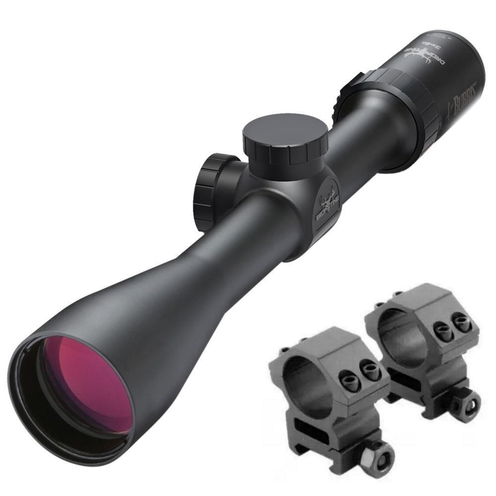 BURRIS DropTine 3-9x40 Riflescope, Ballistic Plex Reticle (200017) w/Rings