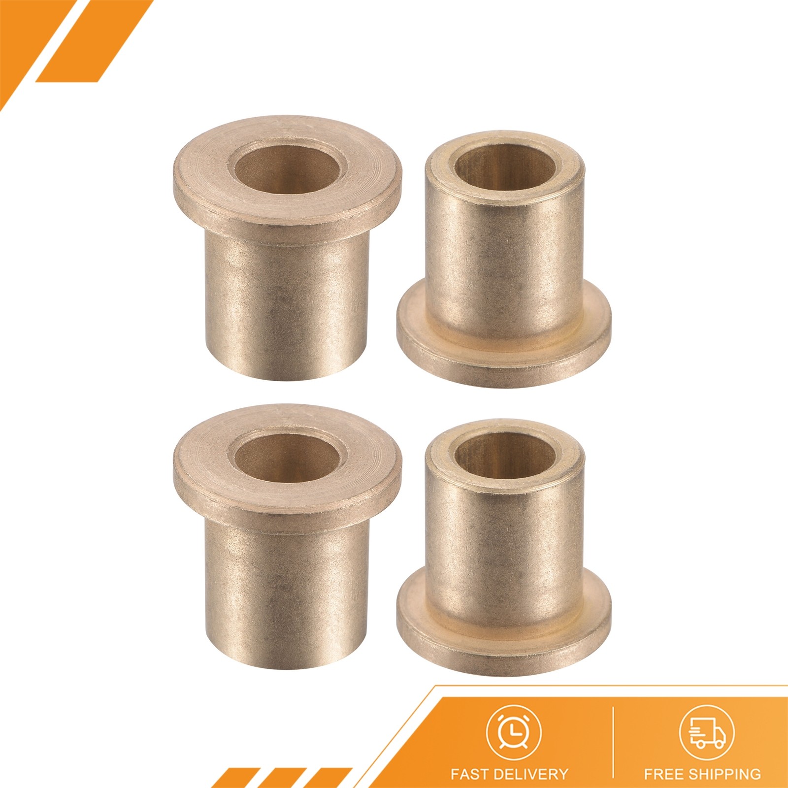 4pcs - Flange Sleeve Bearings Sintered Bronze Self-Lubricating Bushing