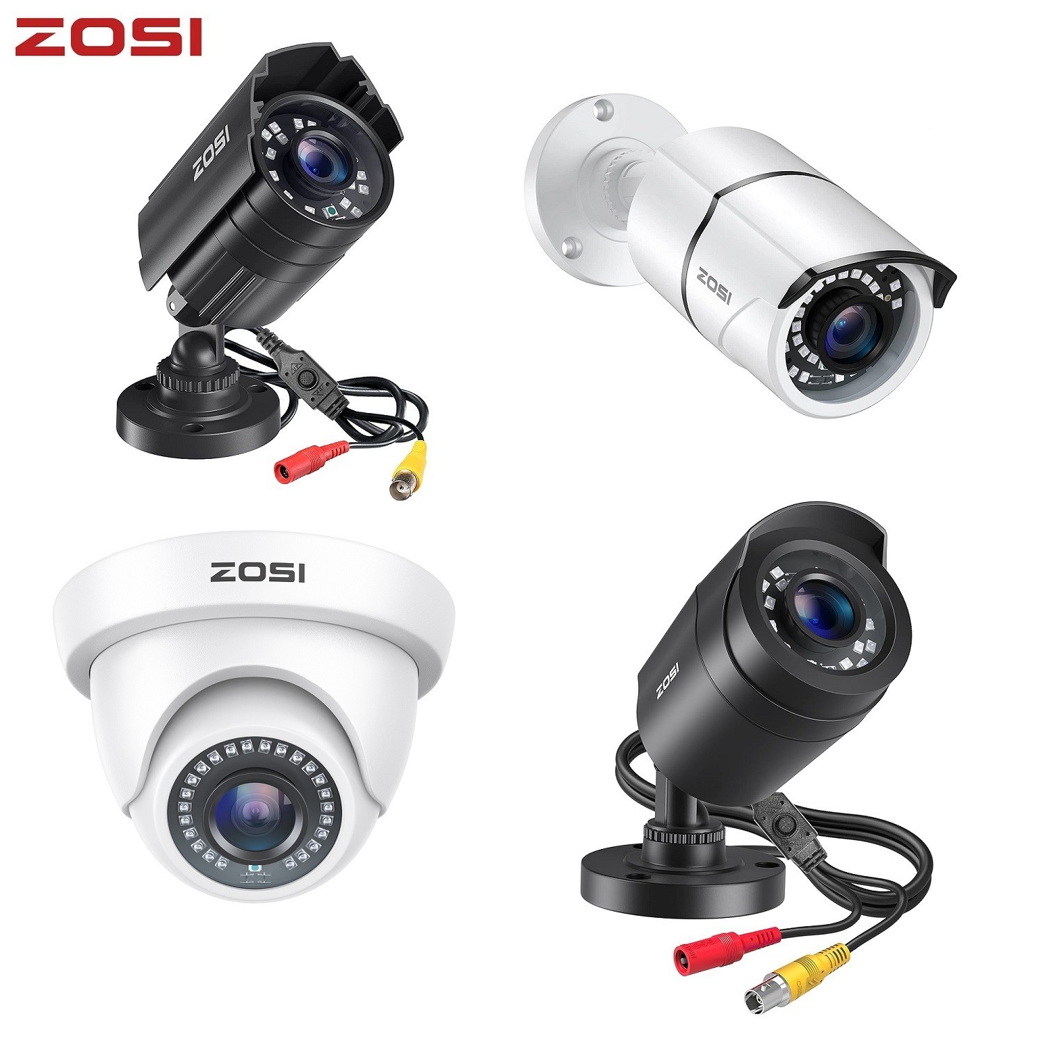 ZOSI 1080P 3000TVL CCTV Security Camera Indoor Outdoor Night Vision TVI AHD CVI