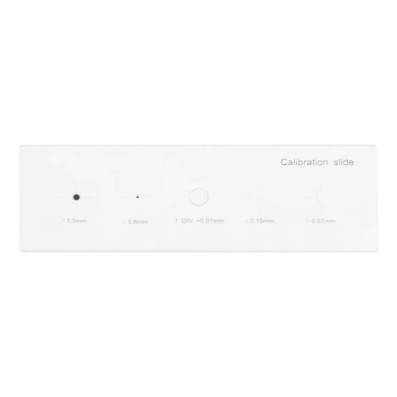 0.01mm Microscope Slides Reticle Calibrating Slide Ruler Cross Calibration Ruler