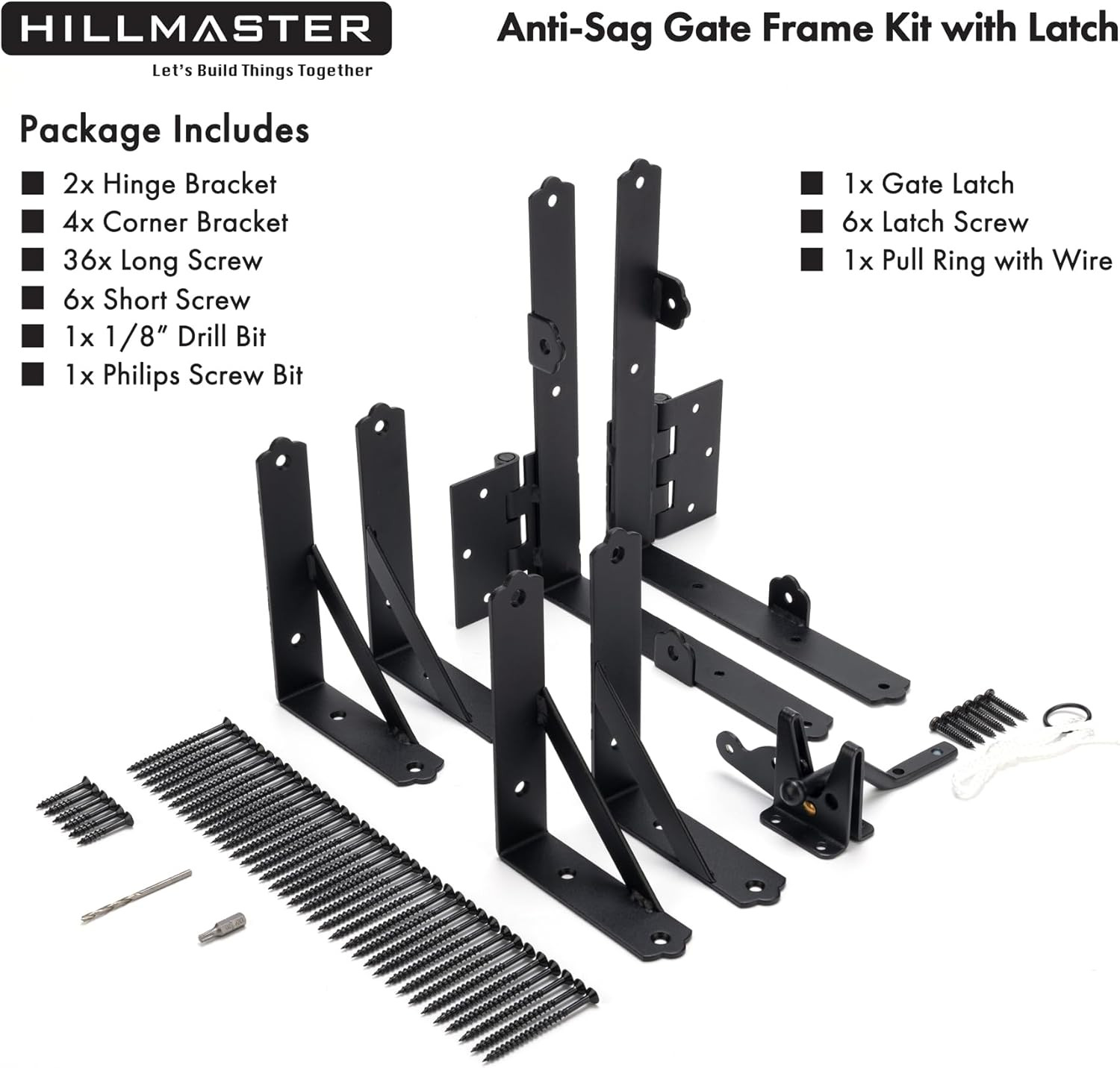Anti Sag Gate Frame Kit Gate Corner Brace Bracket Heavy Duty Adjustable Gate Har