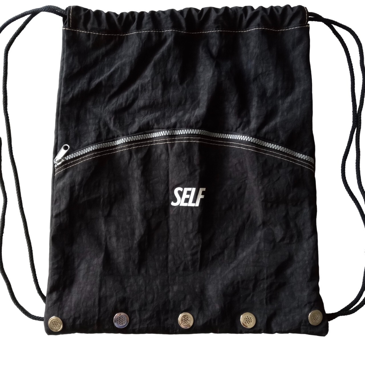 Rare Vintage Self Magazine Sackpack Drawstring Duffle Bag Backpack Gym Bag 17x14