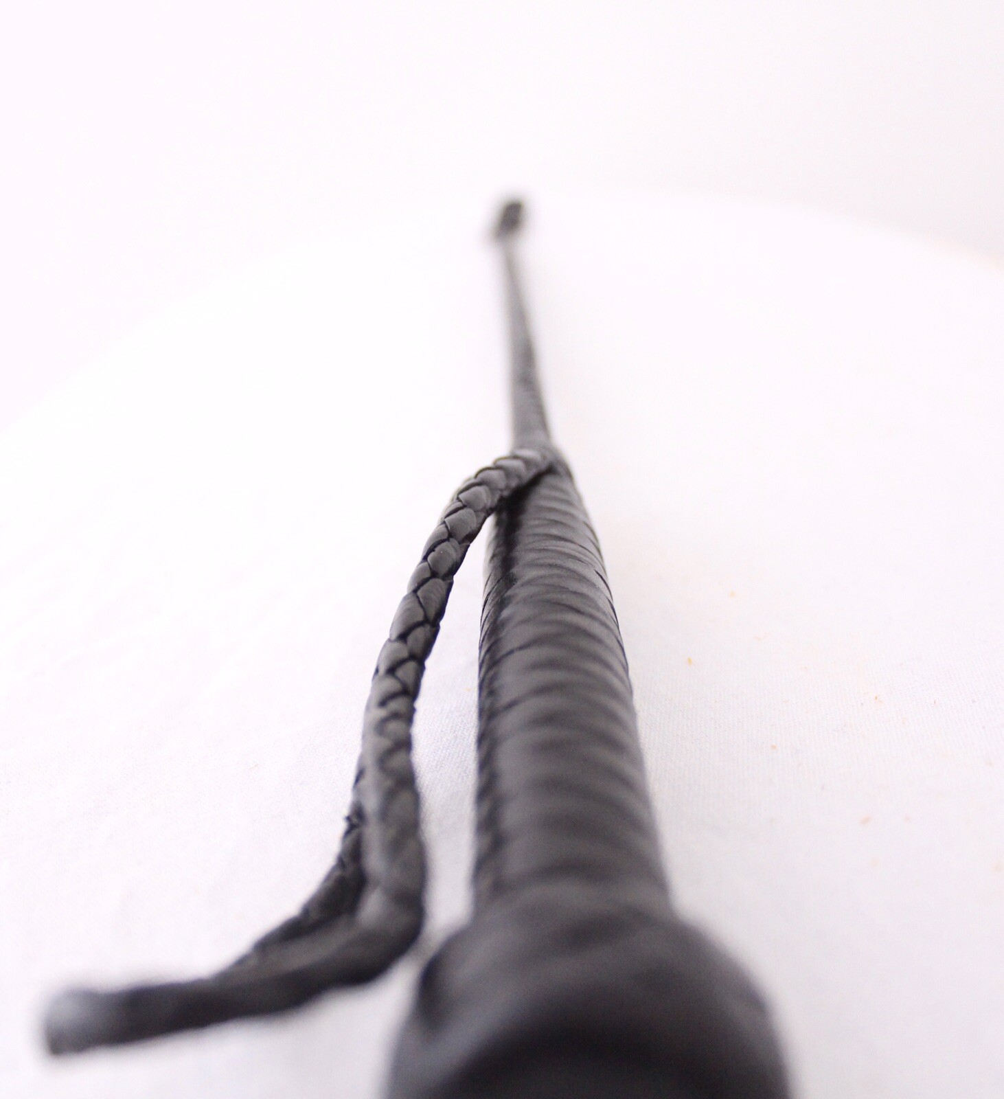 Riding Crop Horse Whip, Genuine Braided Leather Grip,Shaft & Leather Slapper