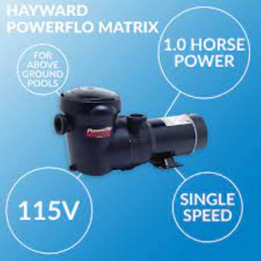 Hayward W3SP1593 PowerFlo Matrix Above-Ground Swimming Pool Pump, 1.5 HP w/ Cord