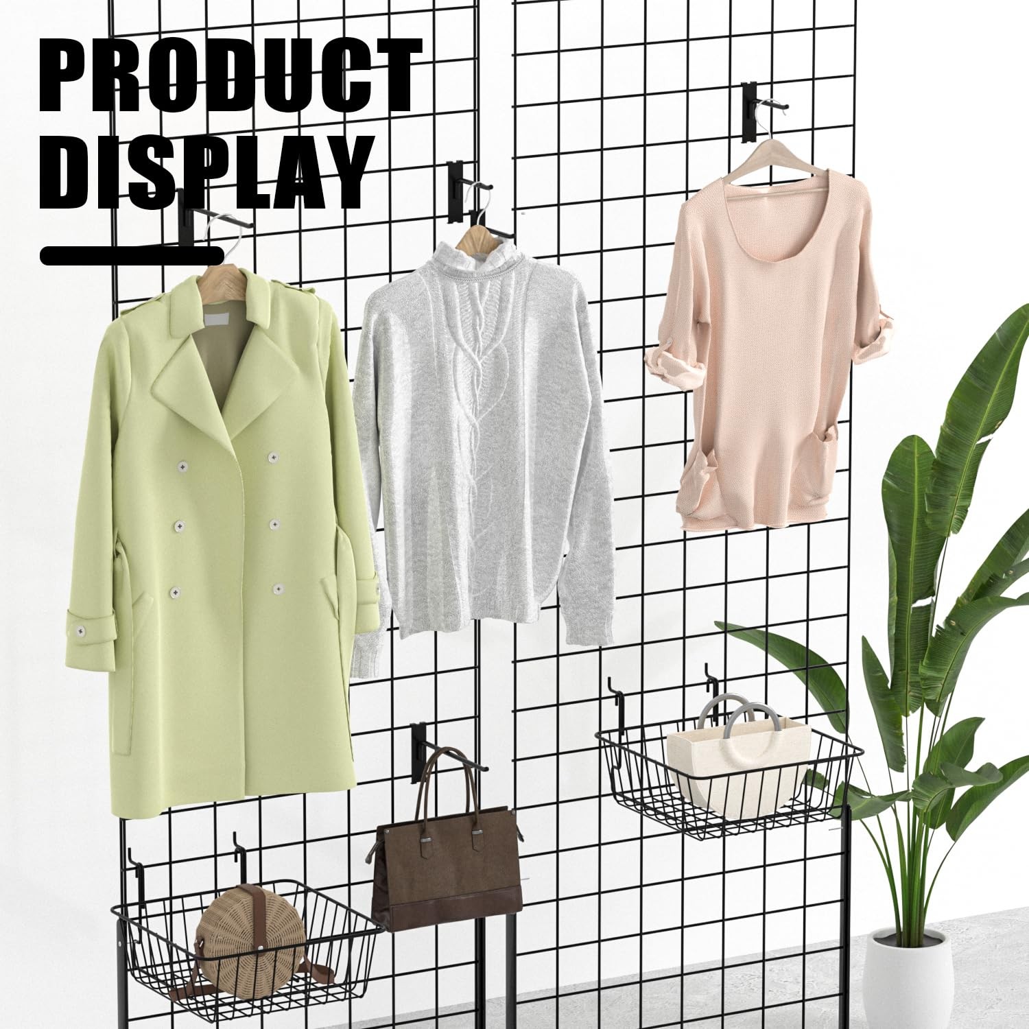 6 Inch Gridwall Hooks Black Display For Grid Wall Panel Retail Store 25 PCS