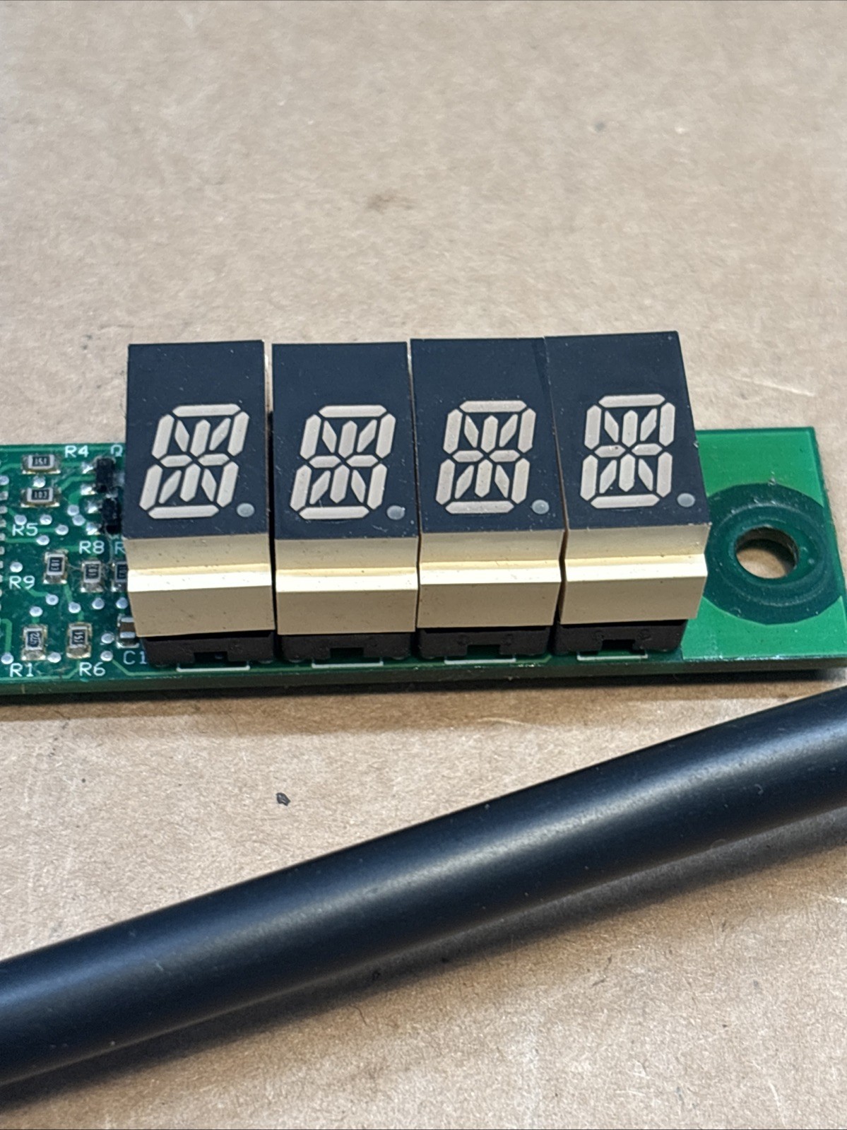 Dixie Narco 501E S2D vending display board with 4 segments