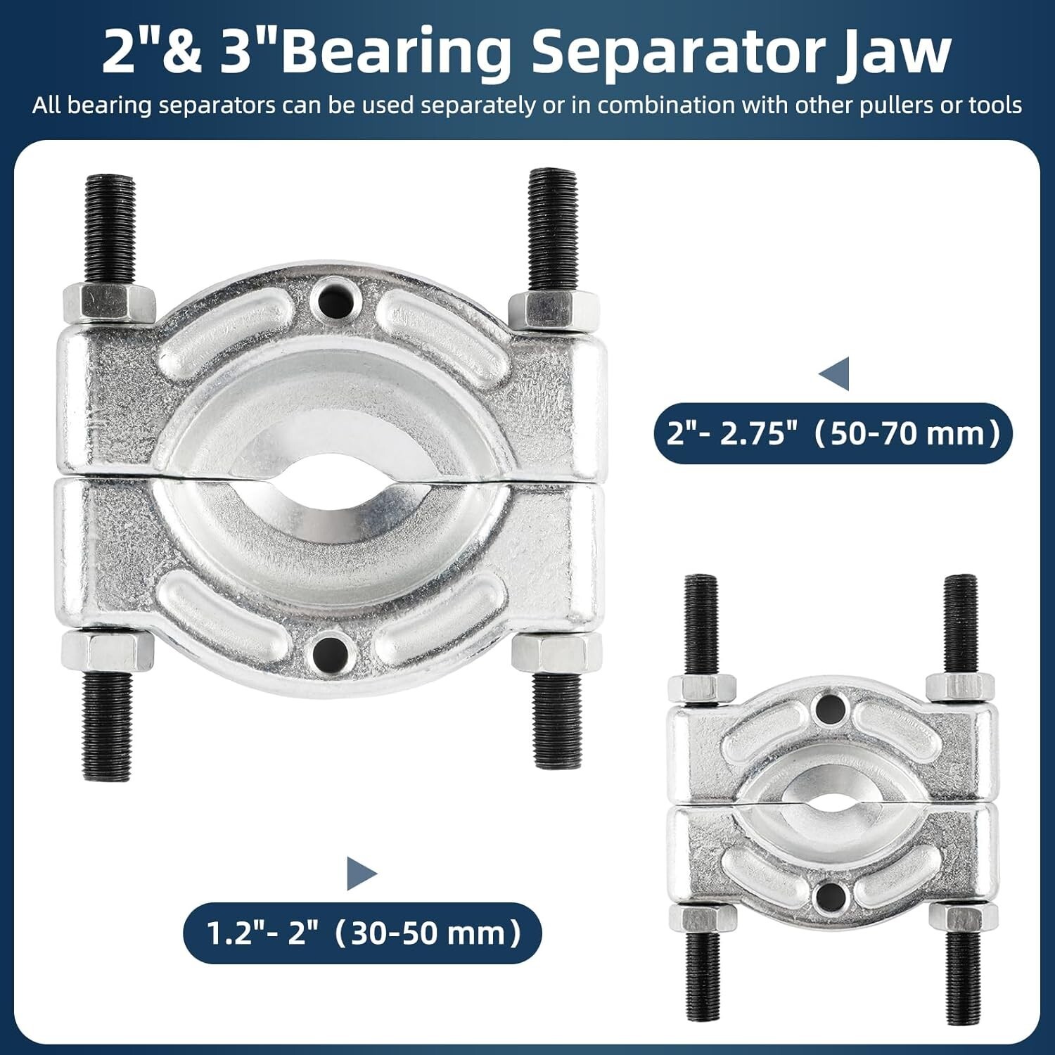 14Pcs Universal Bearing Separator Puller Kit 2" & 3" Splitters Car Gear Remover