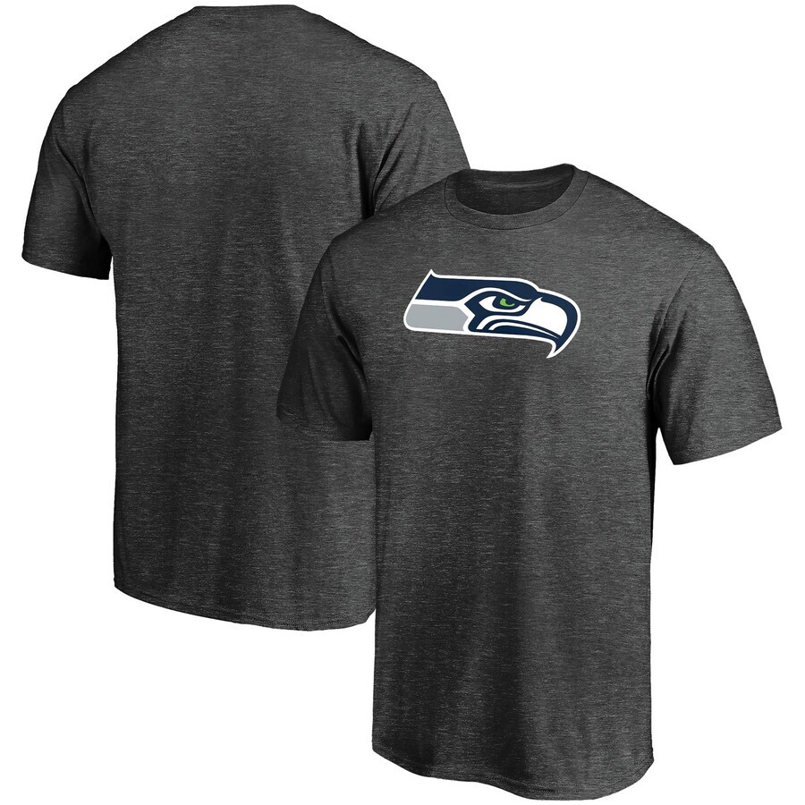 NEW Fanatics Seattle Seahawks T-Shirt  Logo Charcoal Gray Mens L XL XXL