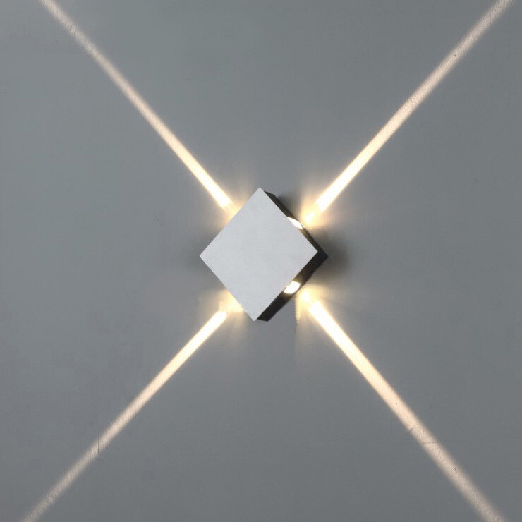 LED Square Wall Light Corridor Foyer Star Lamp Fixture Crosslight Modern Decor