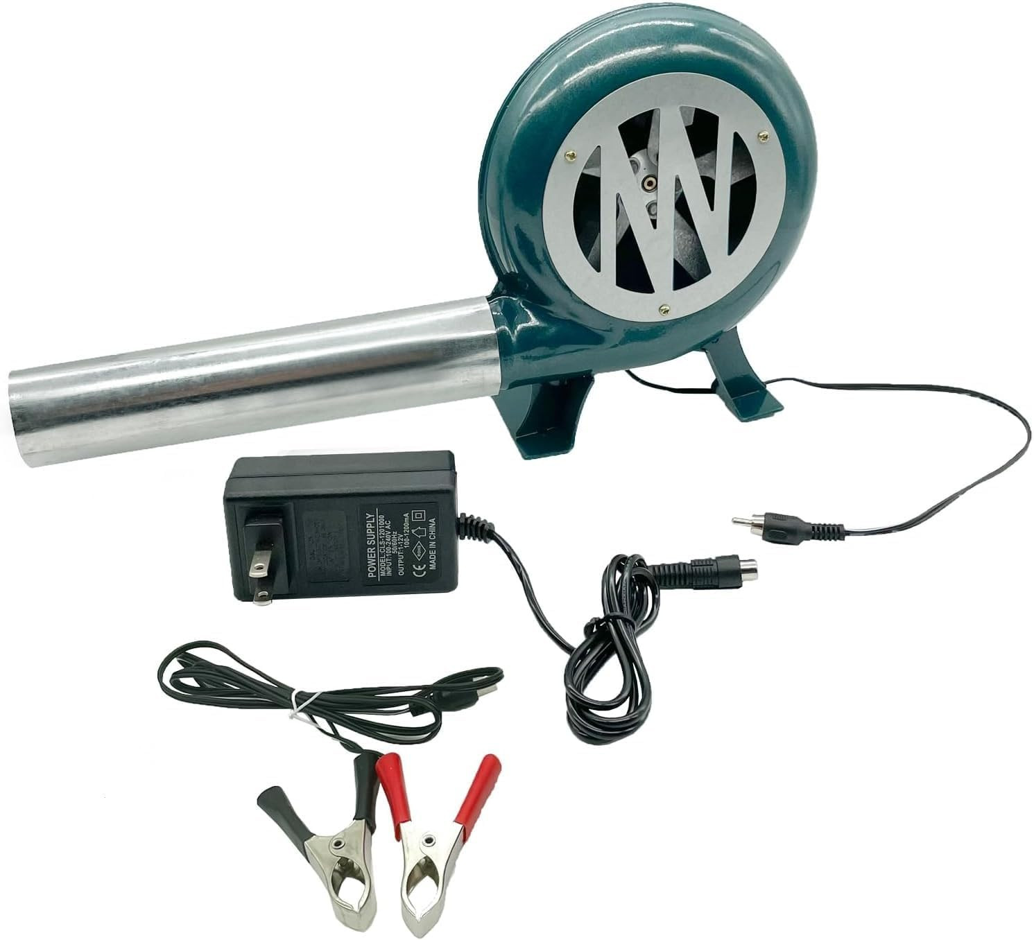 Variable Speed Dual Blower Fan 12V-120V, Charcoal Chimney Starter for BBQ & Mini