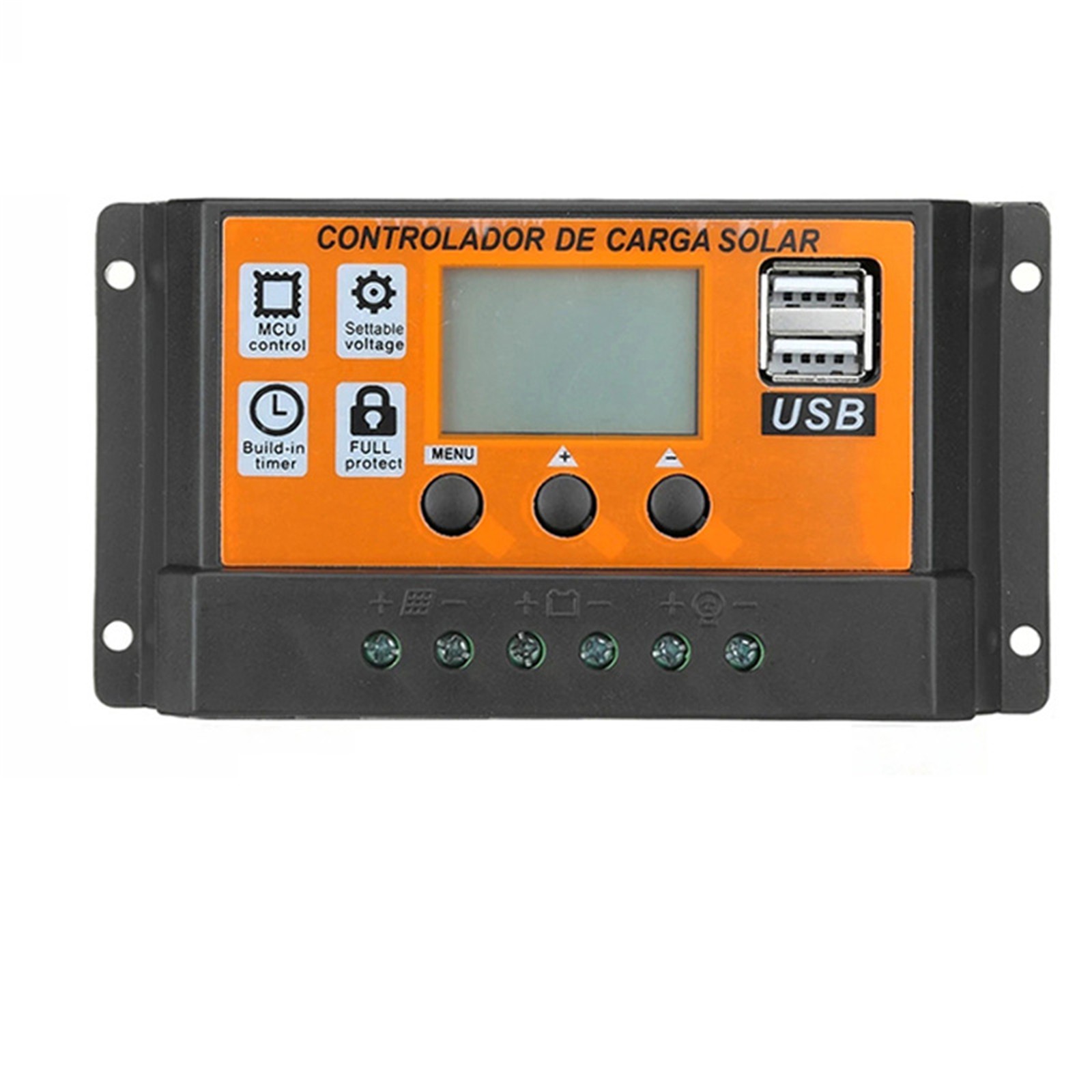 12V/24V PWM Solar Charge Controller 100A Dual USB LCD Regulator Panel Charger