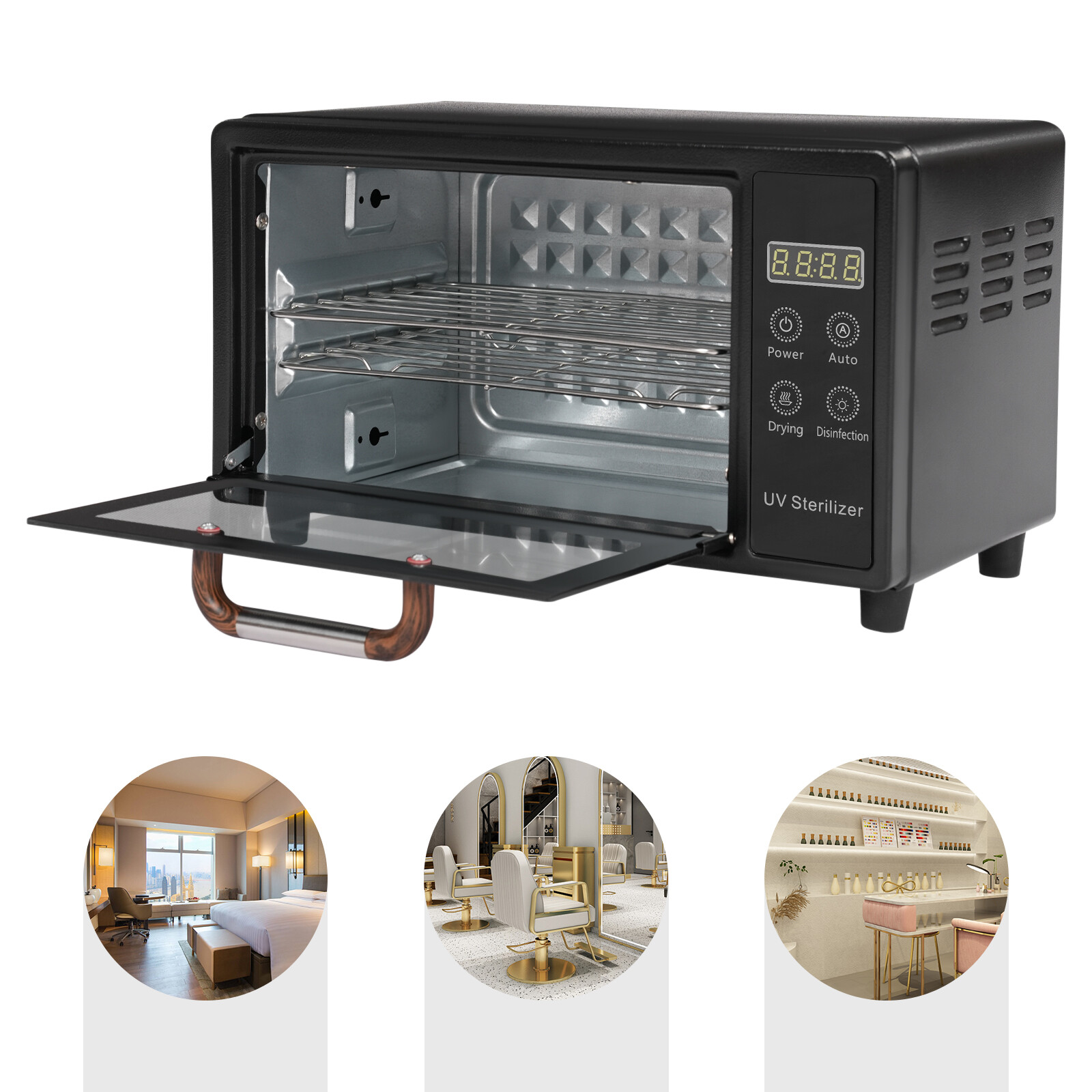 High-Temperature Sterilizer Nail Tools Sterilizer Black Tabletop Sterilizer US