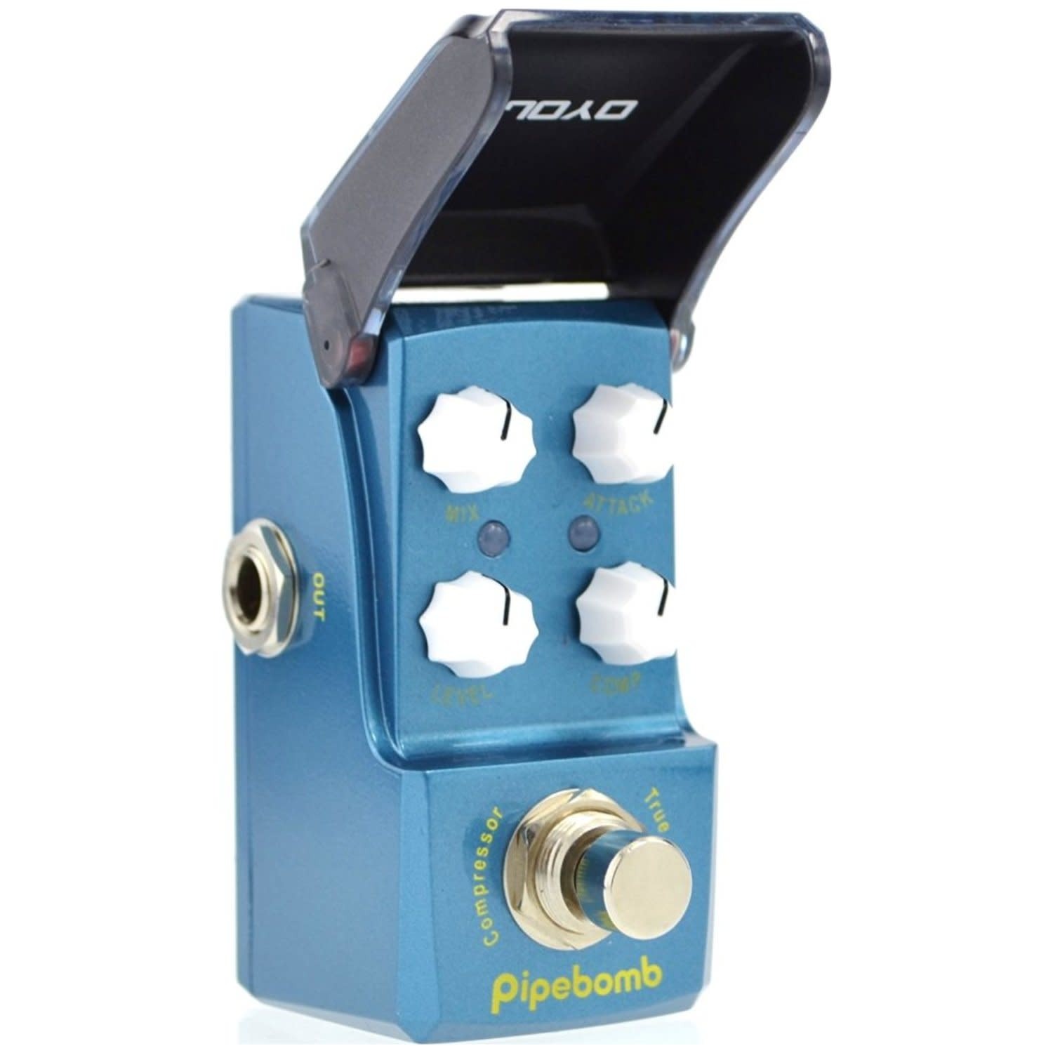 Joyo JF-312 Pipebomb Compressor True Bypass Mini Pedal w/ Patch Cables