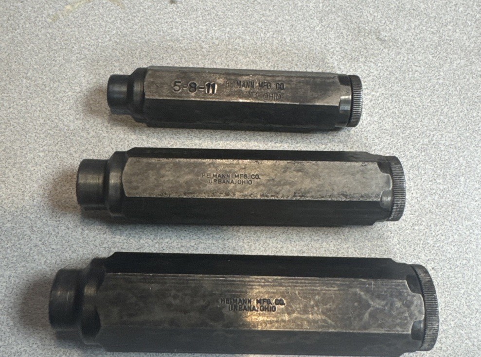 Lot of 3 Tubes HEIMANN MFG CO. Transfer Screw Sets Machinist Tools Machinist USA