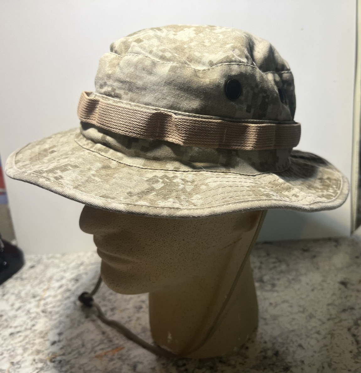 USMC Desert MARPAT camouflage pattern Hot weather Boonie Cap SZ 6 3/4 Original