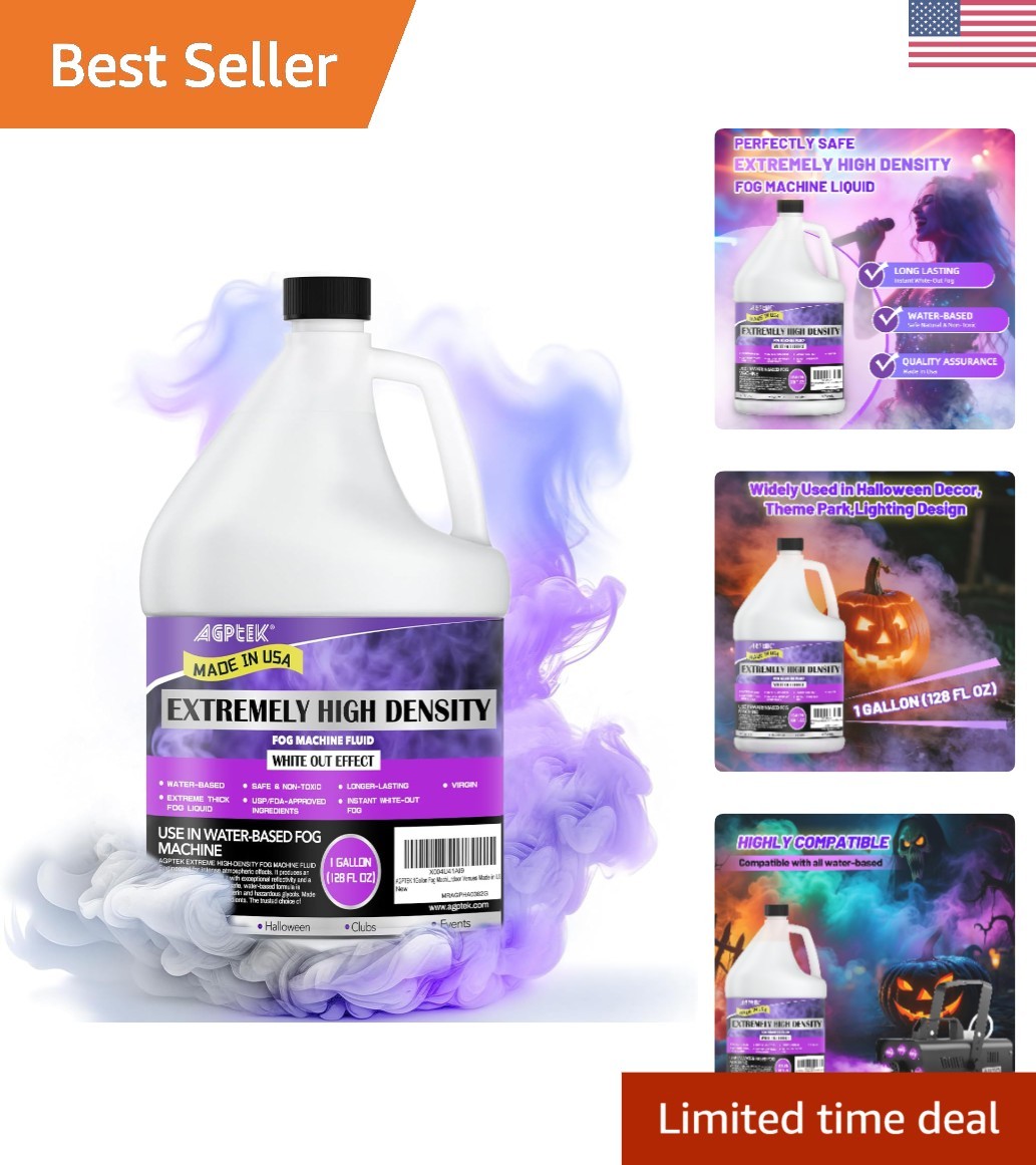 1 Gallon Non-Toxic Fog Juice - Long-Lasting Formula for Indoor/Outdoor Events