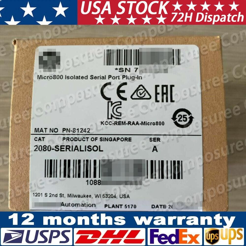 NEW 2080-SERIALISOL Micro800 Isolated Serial Port Plug-In US Free Tax
