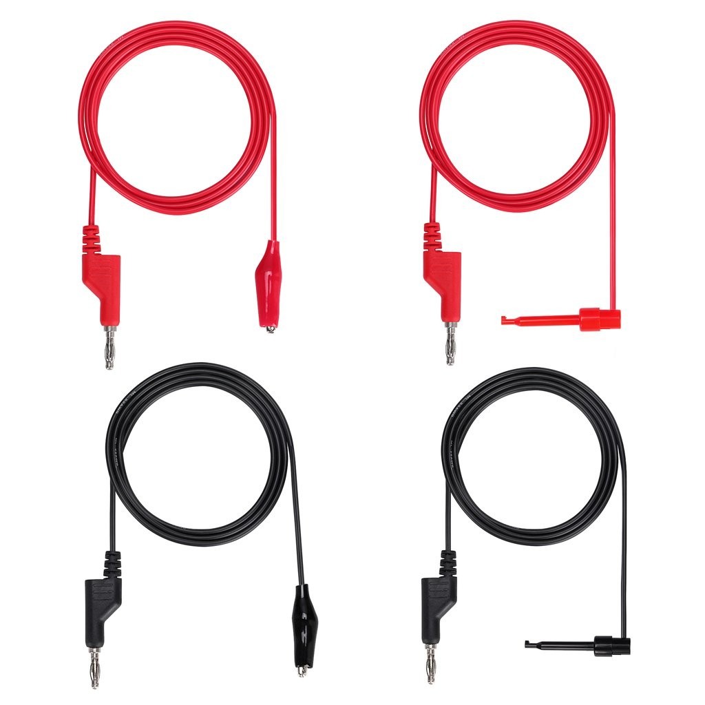 Sumnacon Multimeter Test Lead Set - Stackable Banana Plug to Test Hook