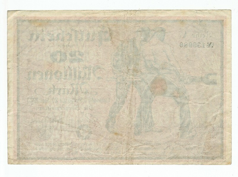 GERMANY BANKNOTE 20 MILLION MARK STOLBERG 1923