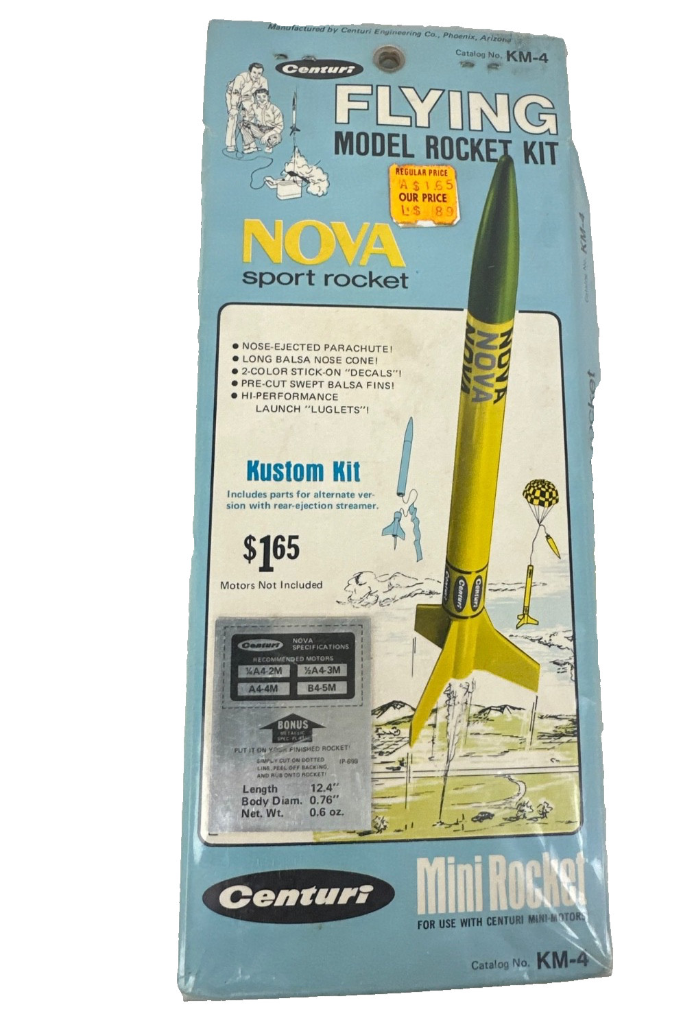 Vintage Centuri NOVA Sport Flying Rocket KM-4 Factory Sealed