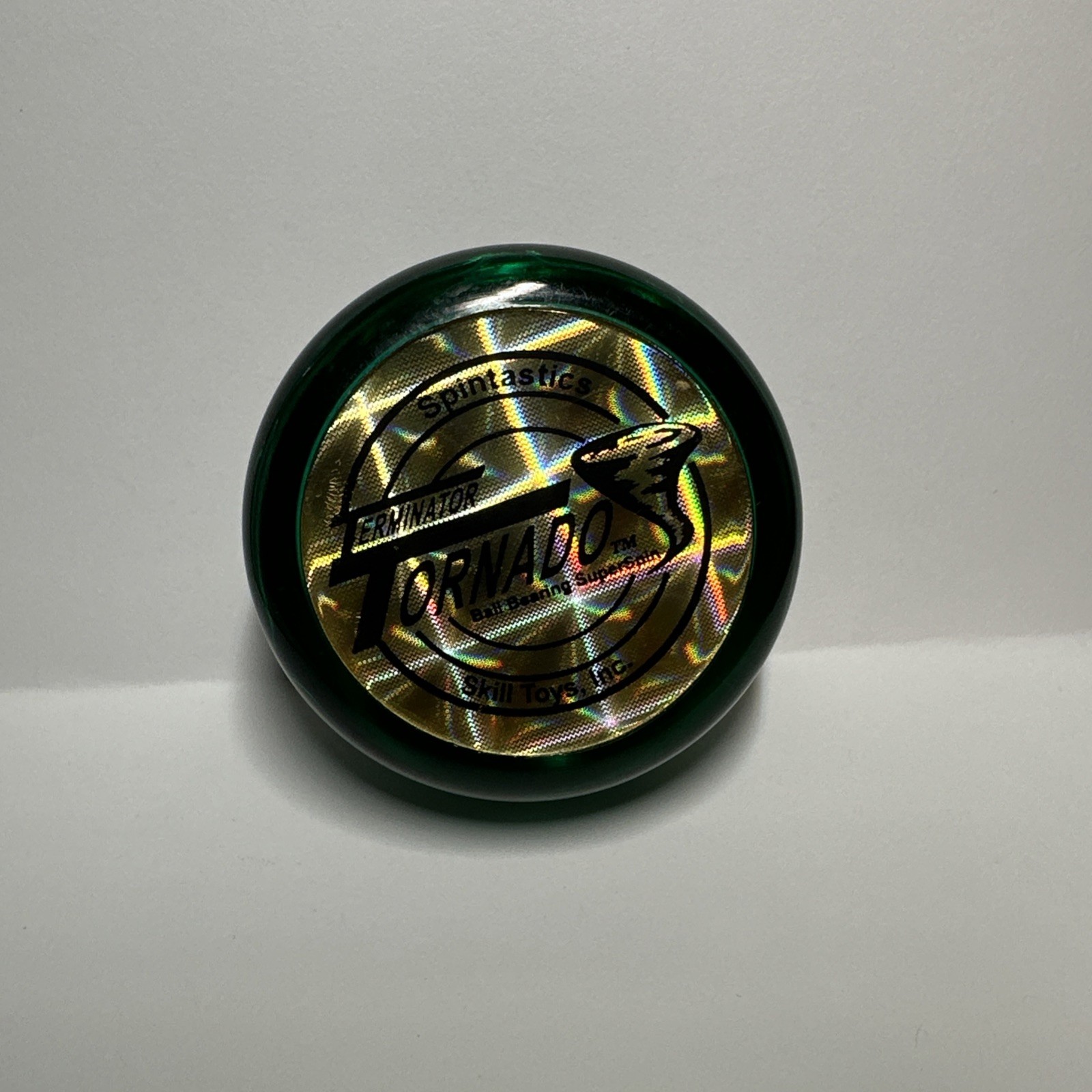 Spintastics Terminator Tornado Yo-Yo CLEAR GREEN No String