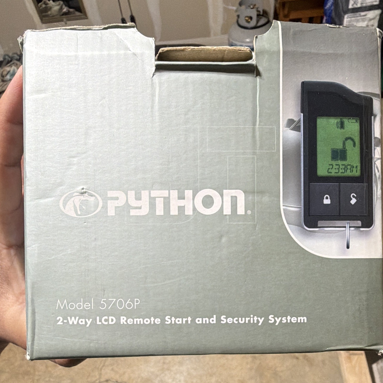 Python 5706P 2-Way LCD Remote Start Kit Keyless Entry Car Alarm System