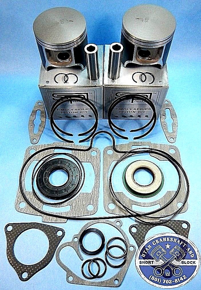 NEW POLARIS 700 PISTONS OIL SEALS COMPLETE GASKET KIT 1997-2005 CLASSIC