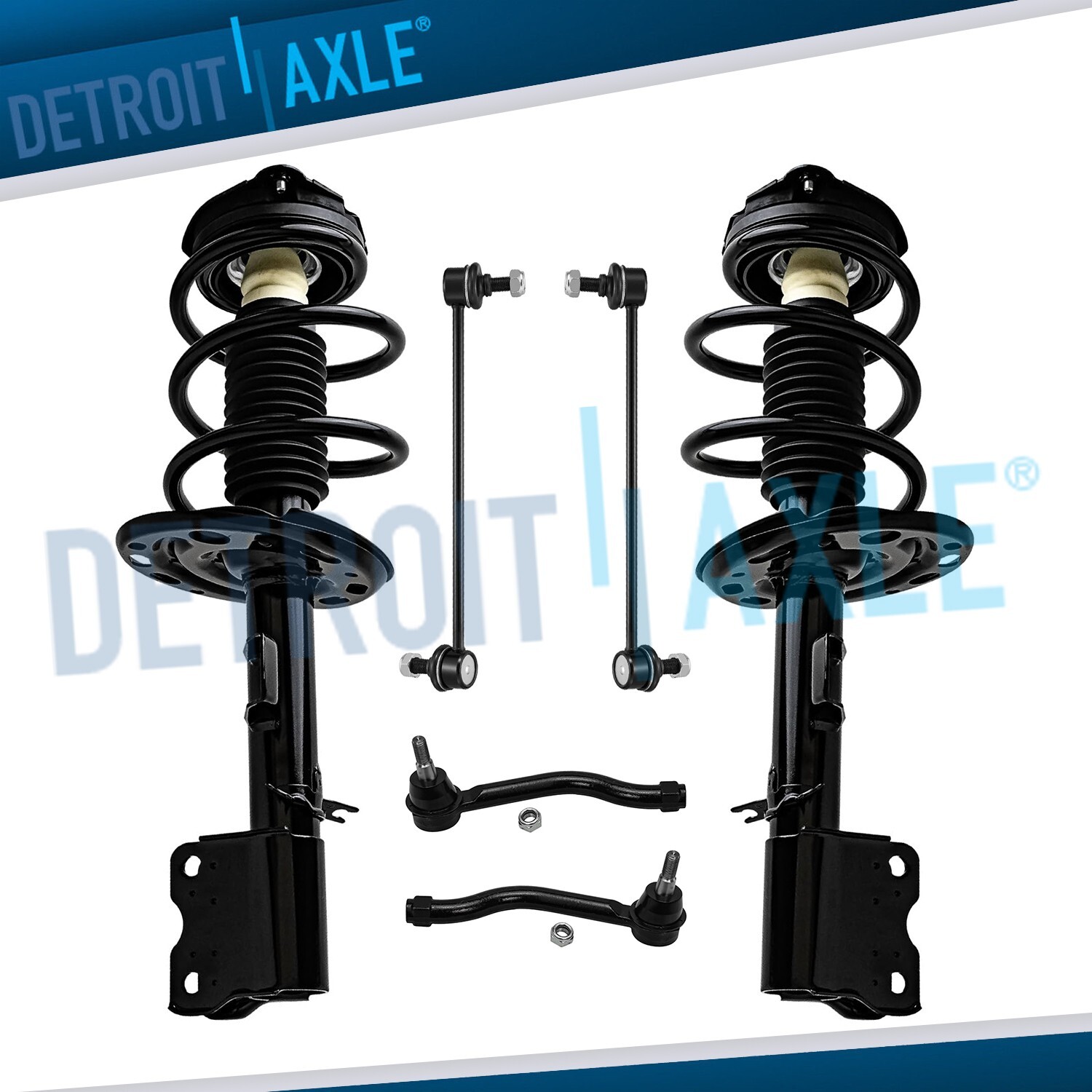 FWD Front Struts & Coil Spring Sway Bars Tie Rods for 2009 - 2012 Nissan Murano