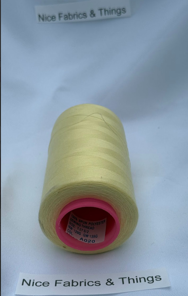 50 Spools - Light Yellow A020 Multi Purpose Sewing Thread