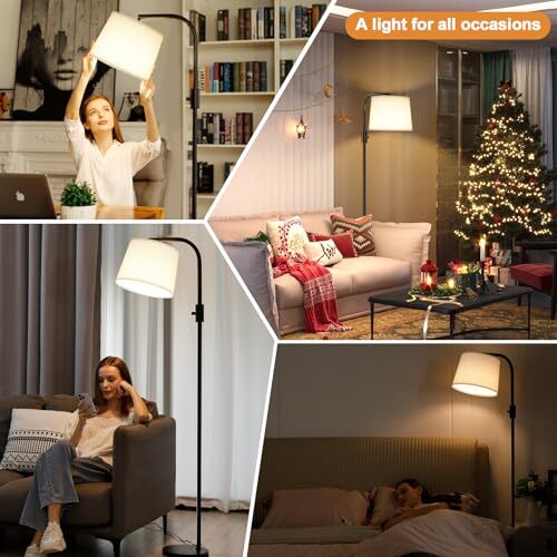 Floor Lamp for Living Room Bedroom,Modern LED Floor Lamp with white(9W Bulb)