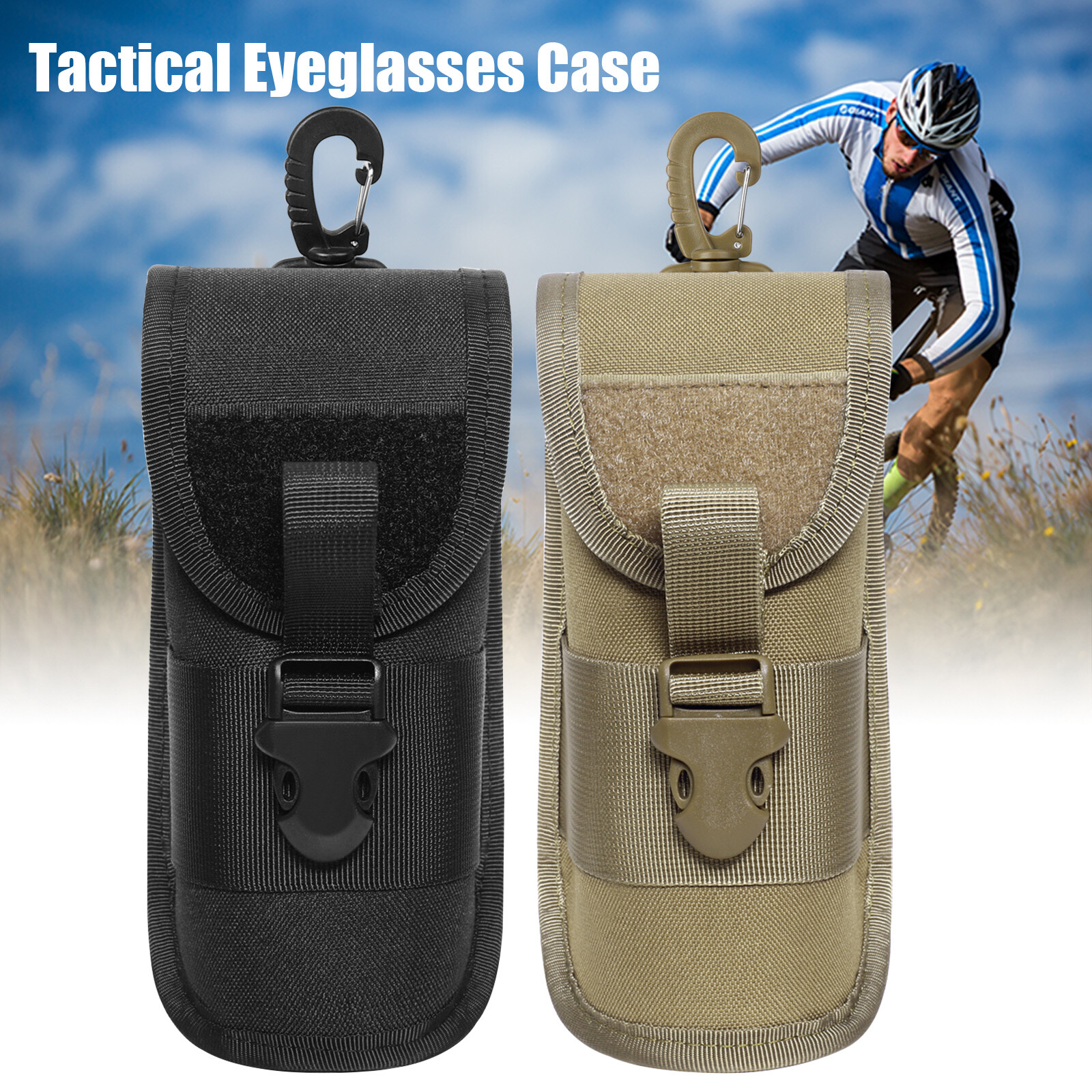 Tactical Molle Eyeglasses Box Shockproof Protective Sunglasses Case Hanging Pack