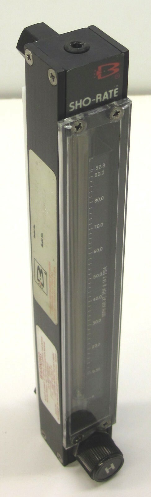 Brooks 1355EH2BBHD1A Sho-Rate 1335E Flowmeter, 9.2-92.8 SCFH Air