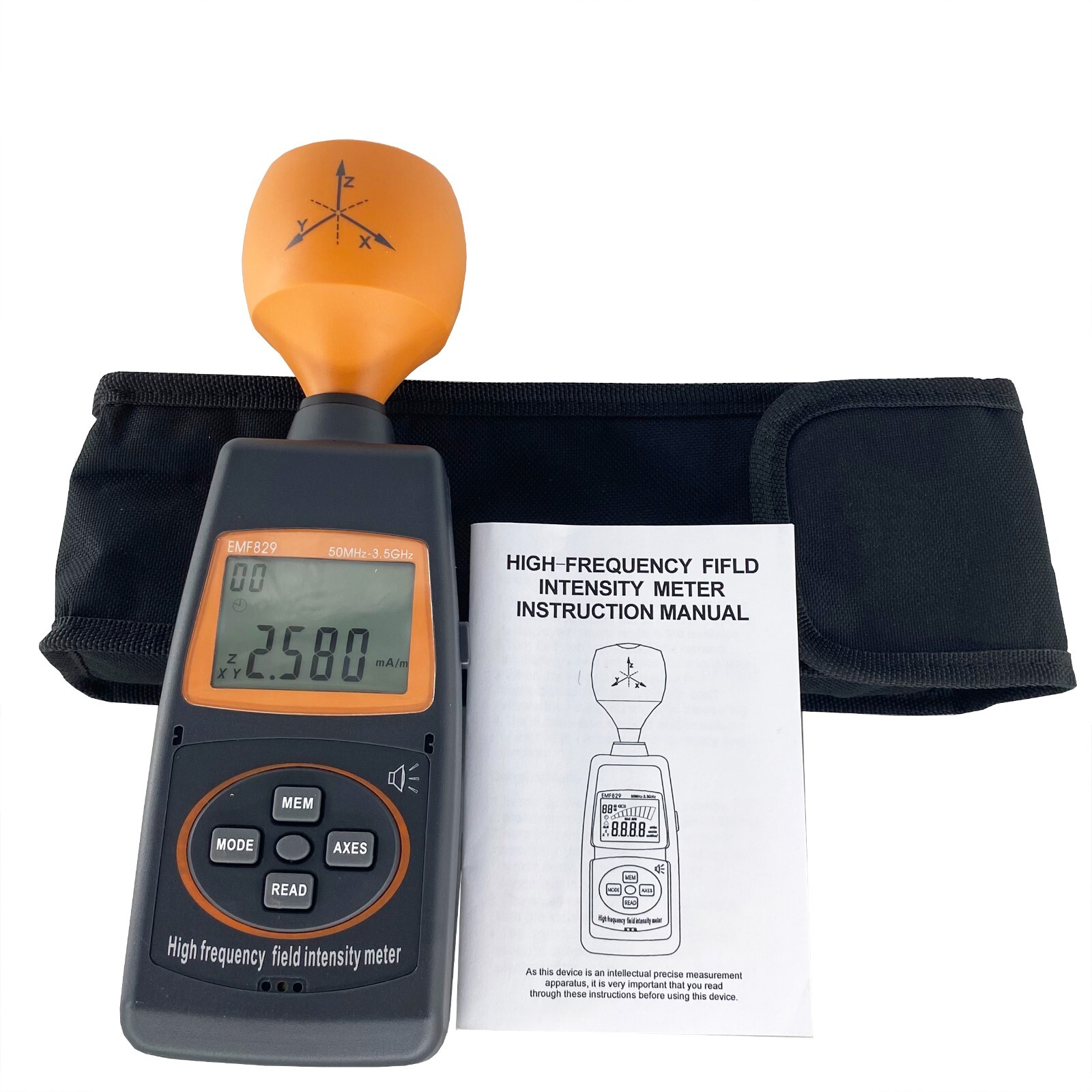 Electrosmog Meter High Frequency Field Intensity Tester EMF Tester 50MHz-3.5GHz