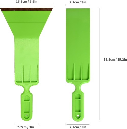 2 PCS Window Tint Tools Squeegee + Scrubber Paddle Squeegee, Long Color: Green