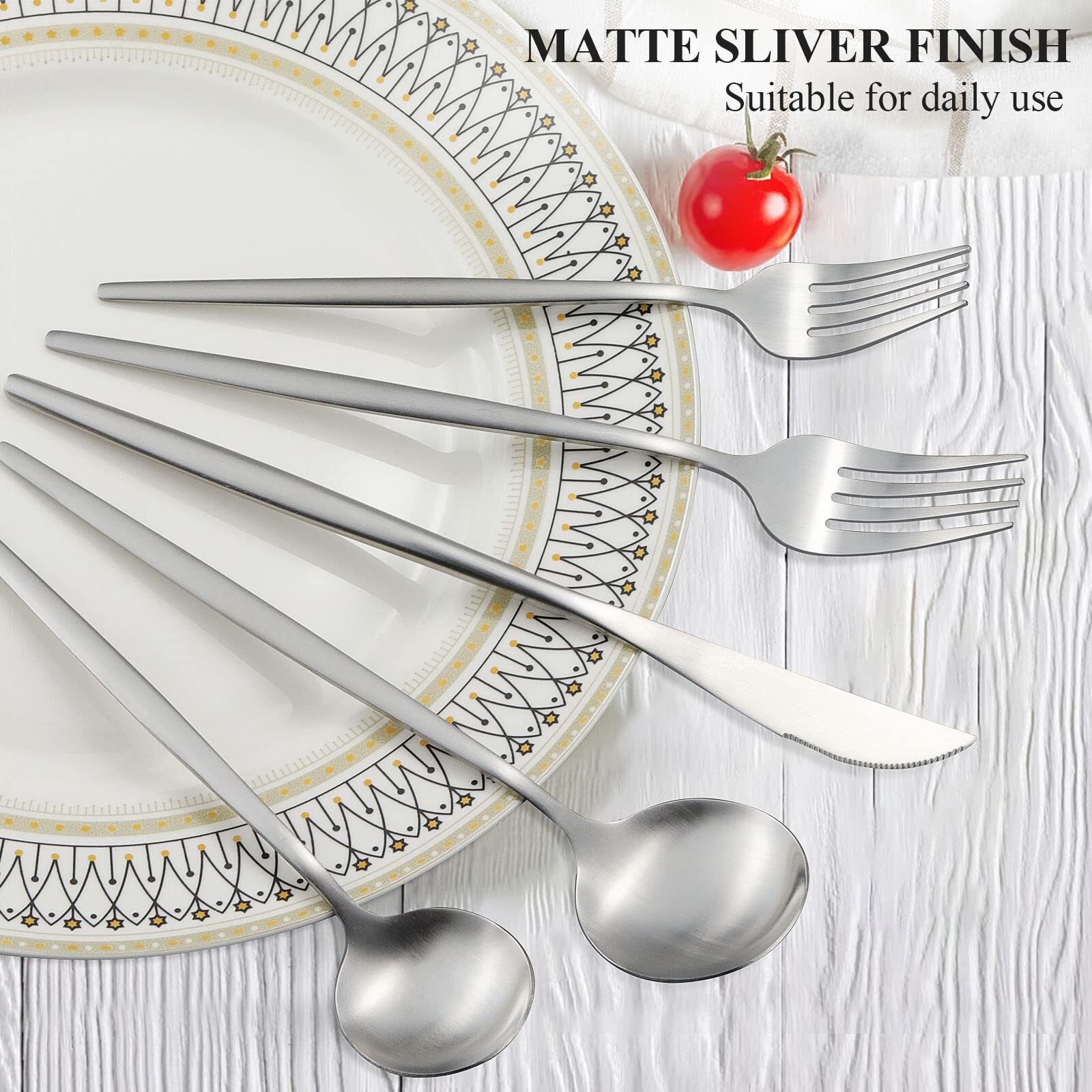 Silverware Set For 8 40 Piece Flatware Set Cutlery Tableware Set Include Spoons